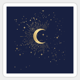 Moon starry sky gift Sticker